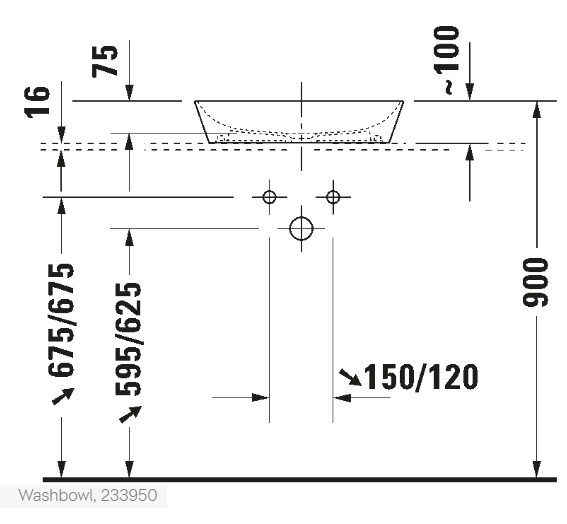 Lavoar pe blat Duravit Cape Code 50x40.5 cm — 5