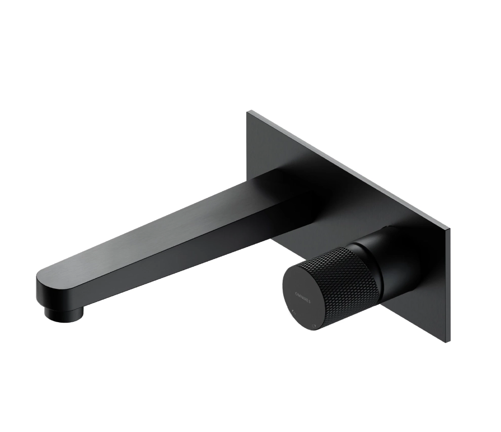 Baterie încastrată lavoar Omnires Contour Brushed Anthracite + corp instalare