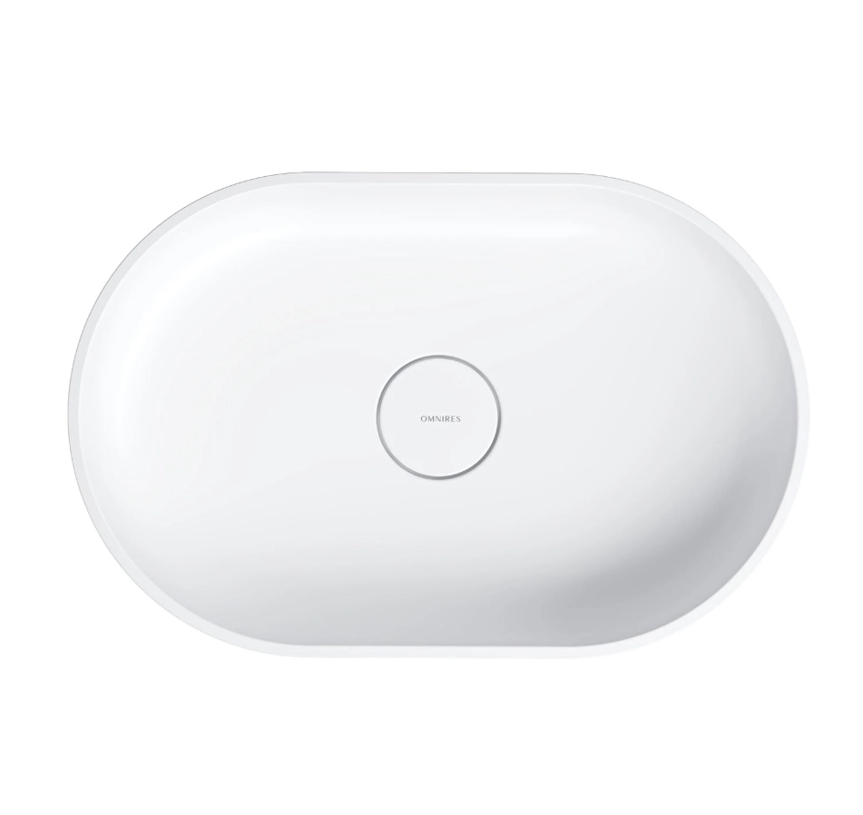 Lavoar pe blat Omnires OVO M+ 55x36 cm Alb Satinat — 3