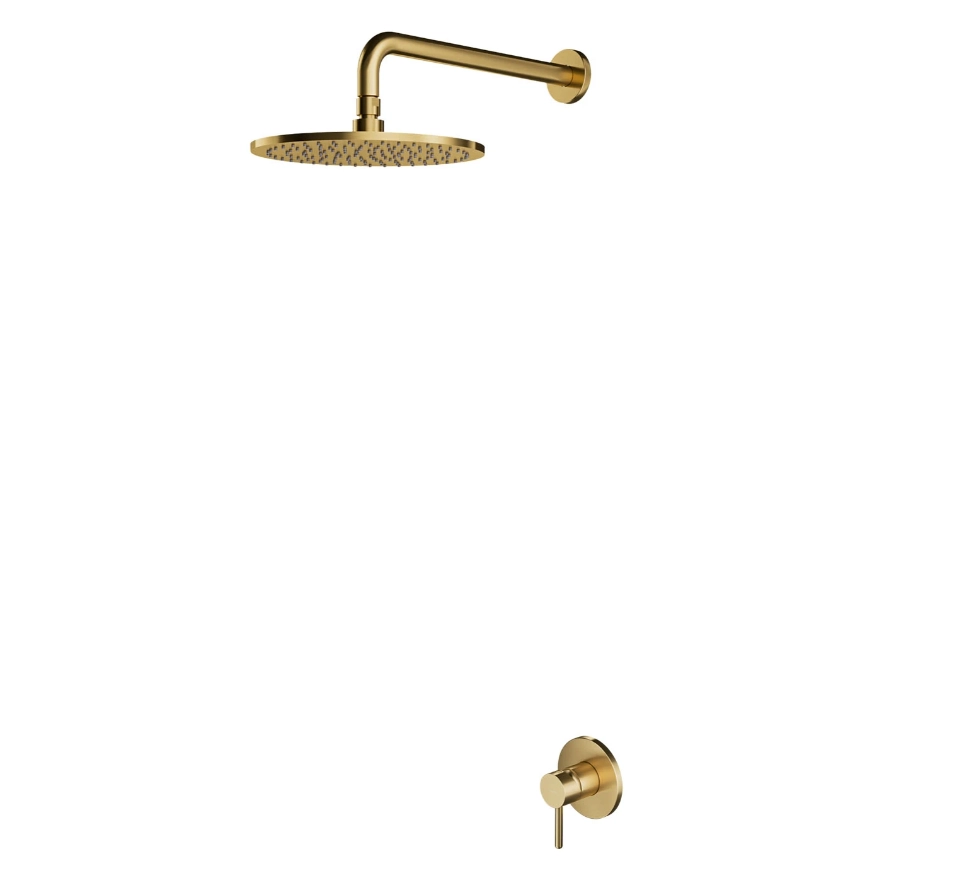 Set de duș îngropat Omnires Y Brushed Gold 1 cale + corp instalare