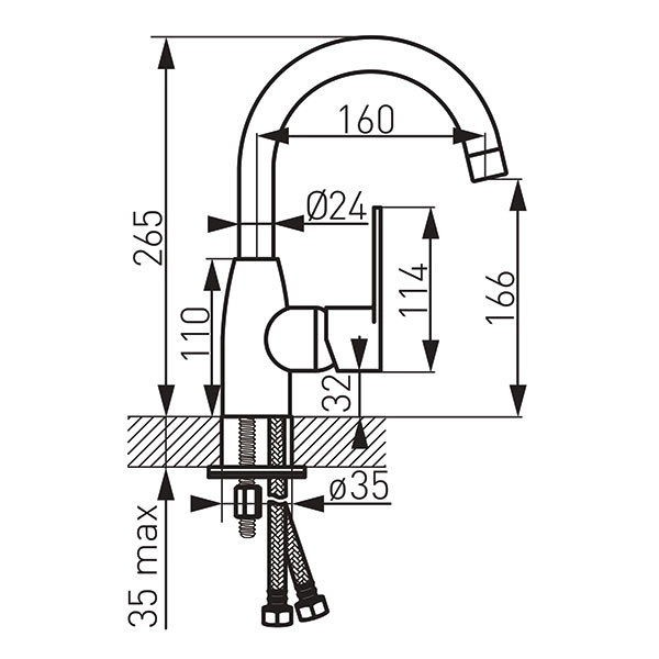 Смеситель кухонный Ferro Algeo BAG2ABL — 2