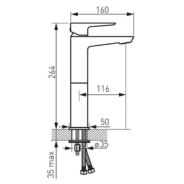 Смеситель для раковины высокий Ferro Adore BDR2L — 2