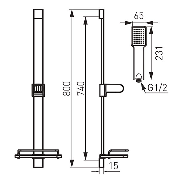 Душевая стойка Ferro Quadro N110 — 2