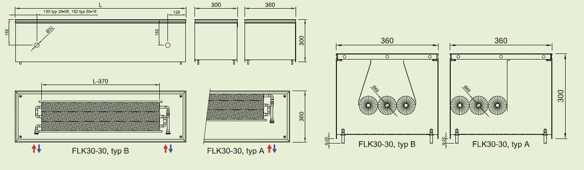 Convector de pardoseala ingropat ISAN ACTIV FLK30-30 1200 — 2