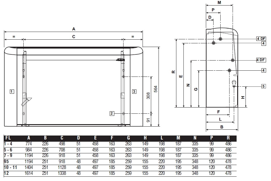 Ventiloconvector carcasat de pardoseala GALLETTI - ESTRO F8L — 2