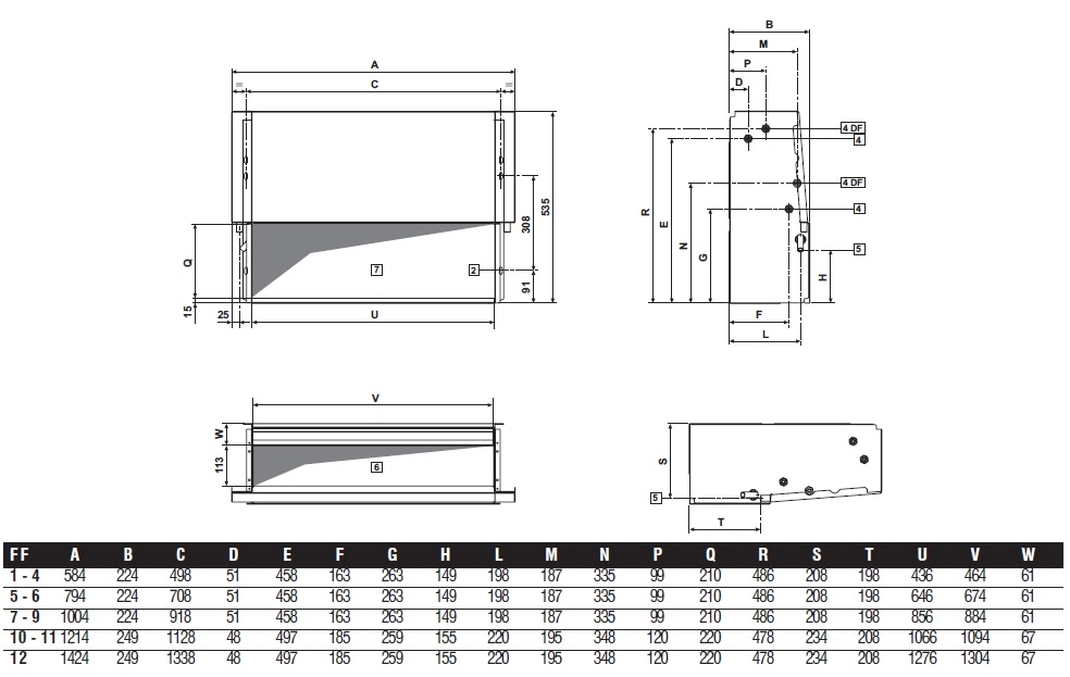 Ventiloconvector necarcasat, GALLETTI - Estro FF F3F — 2