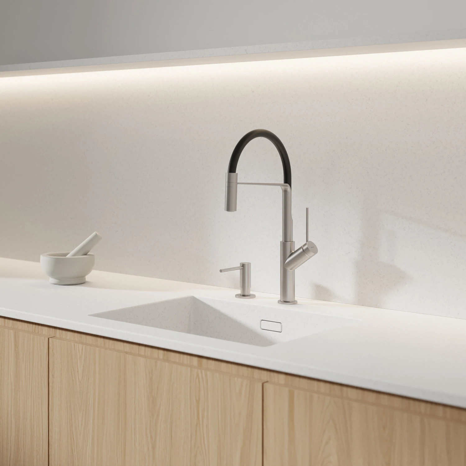Baterie bucătărie Omnires Vita Brushed Nickel — vedere 2
