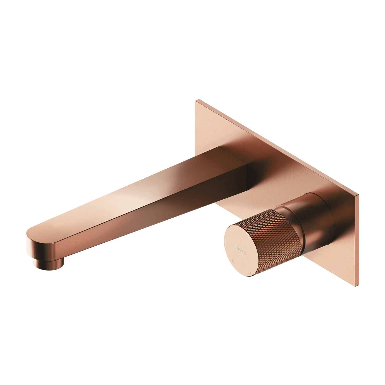 Baterie încastrată lavoar Omnires Contour Brushed Copper + corp instalare