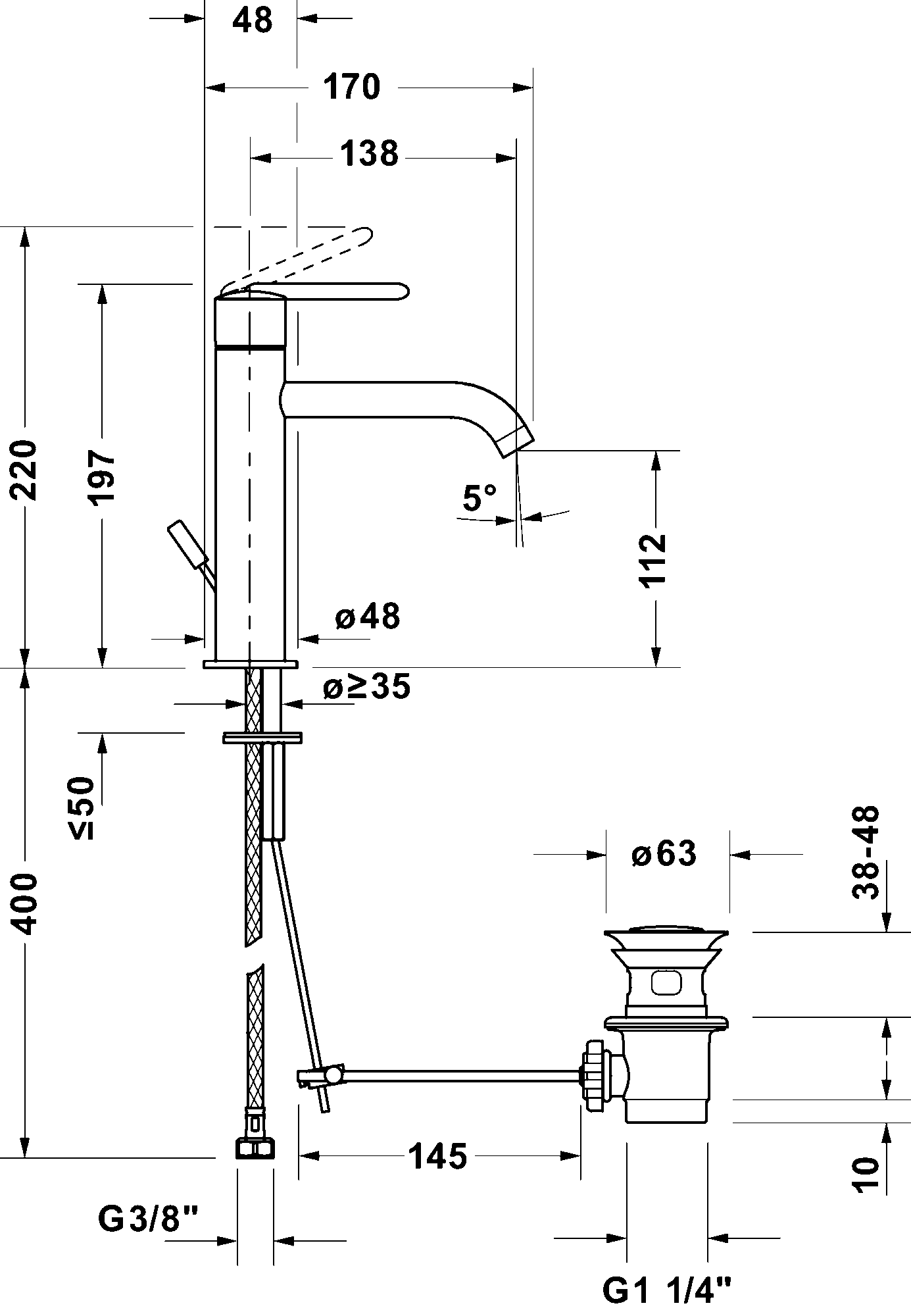 Baterie lavoar Duravit Balcoon by Patricia Urquiola — 2