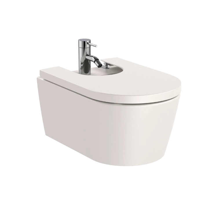 Bideu suspendat Roca Inspira Round Beige — 2