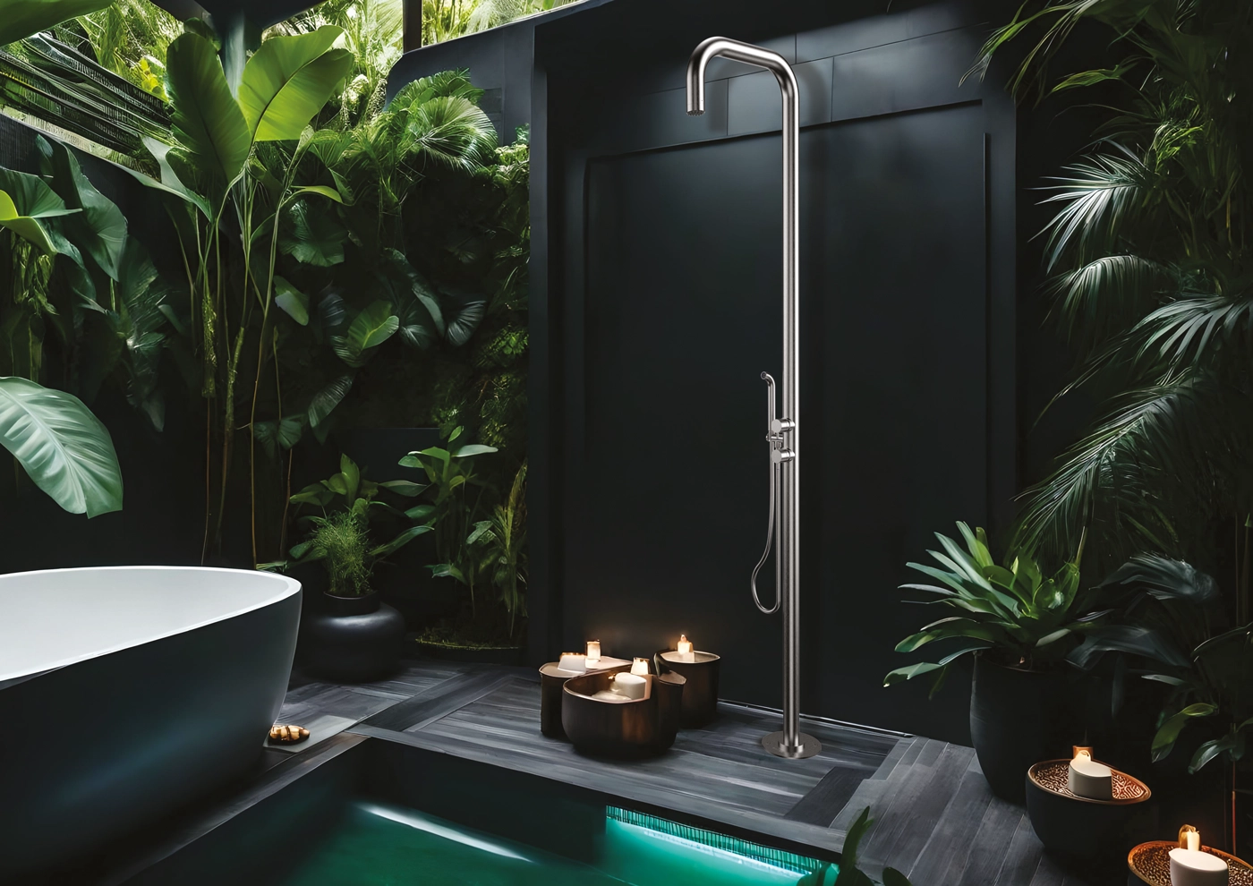 Coloana dus pentru exterior Bossini NOBU Inox AISI 316L — 2