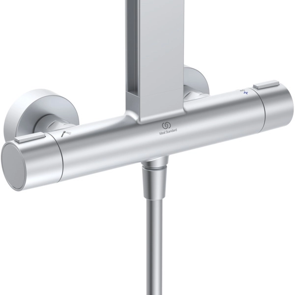 Душевая система термостатическая квадратная Ideal Standard ALU+ Square Silver — вид 5