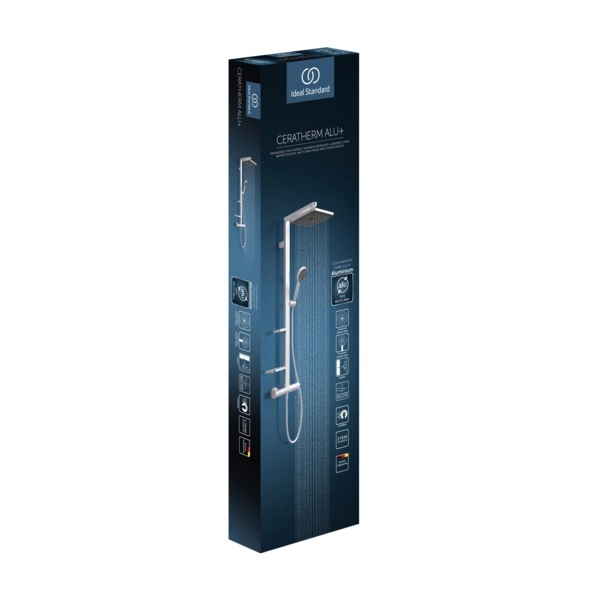Душевая система термостатическая квадратная Ideal Standard ALU+ Square Silver — вид 7