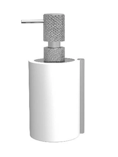 Dozator pe blat BERTOCCI Easy White+Brushed Nickel