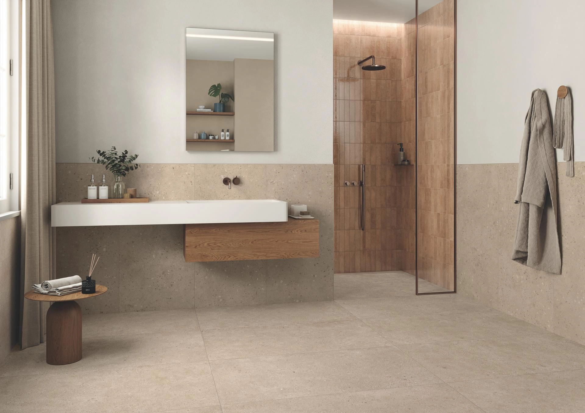 Gresie Grain Ash 60x120 Matt — vedere 3
