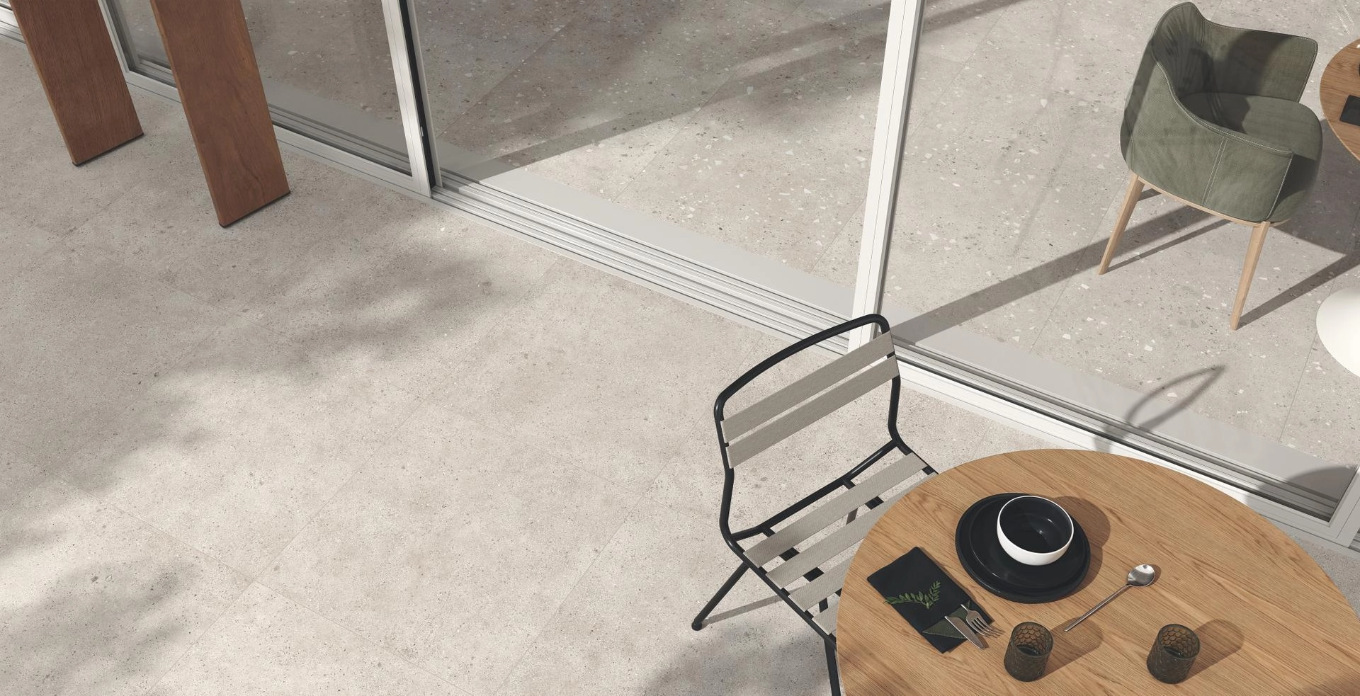 Grain Terrazzo Wool 60x120 Matt — 3