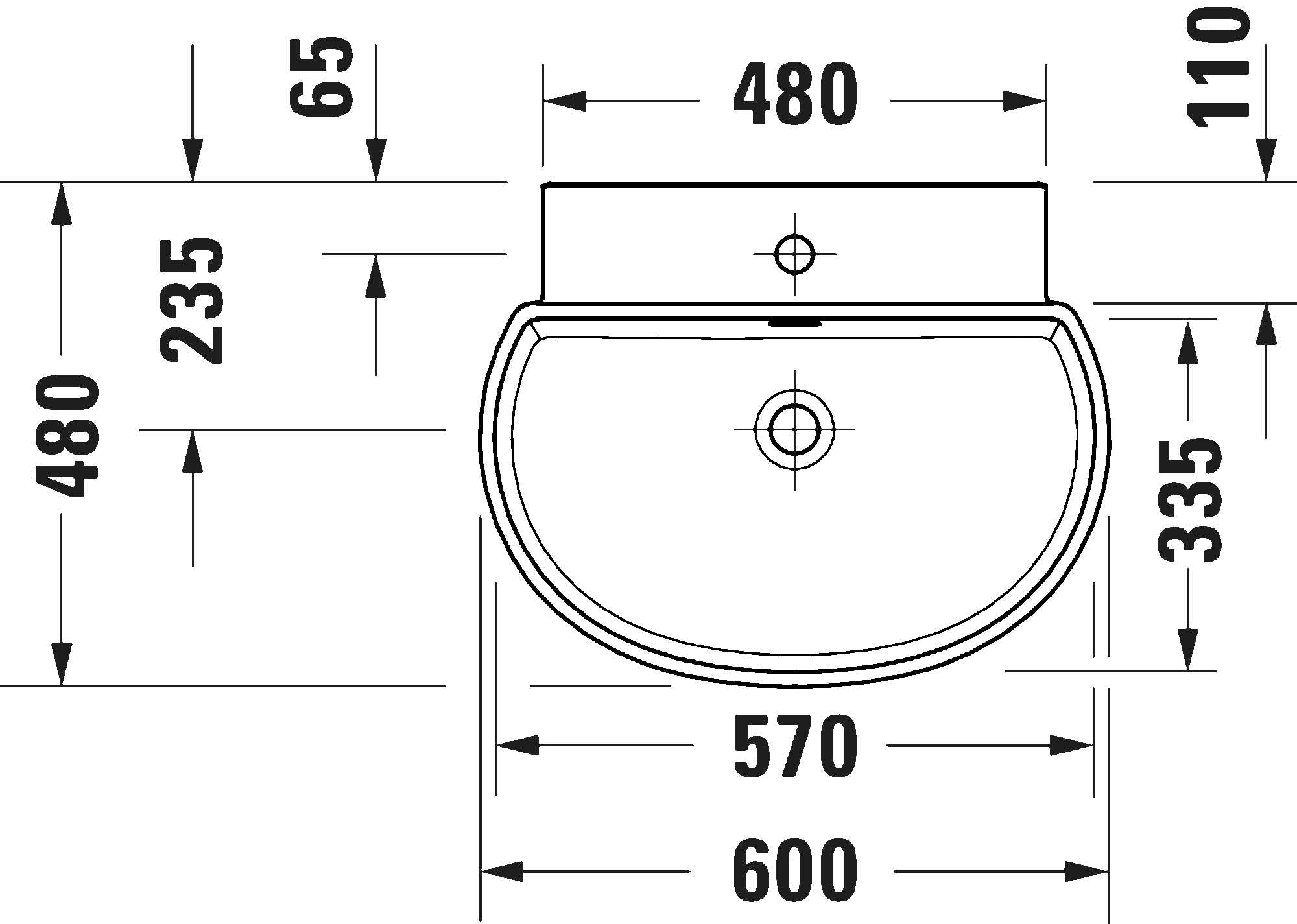 Умывальник Duravit Balcoon 60x48 Clay Terra Matt by Patricia Urquiola — вид 2