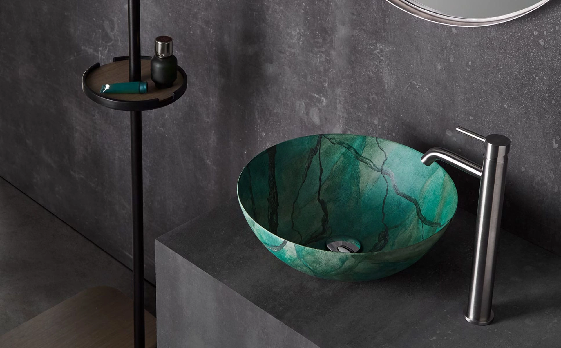 Lavoar pe blat Bathco New Lys d.400 Macael