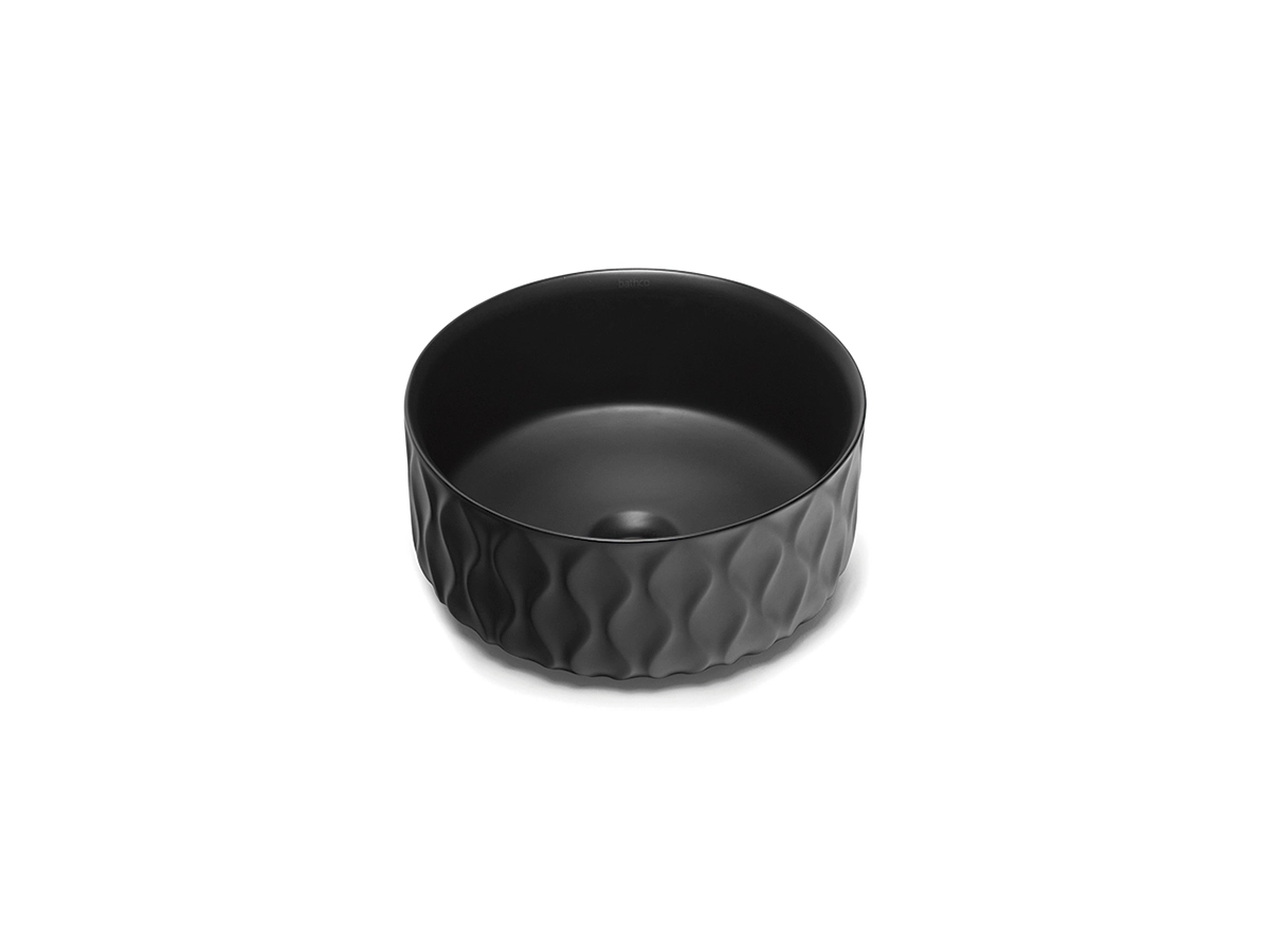Lavoar pe blat Bathco Sand Waves d.360 Matt Black