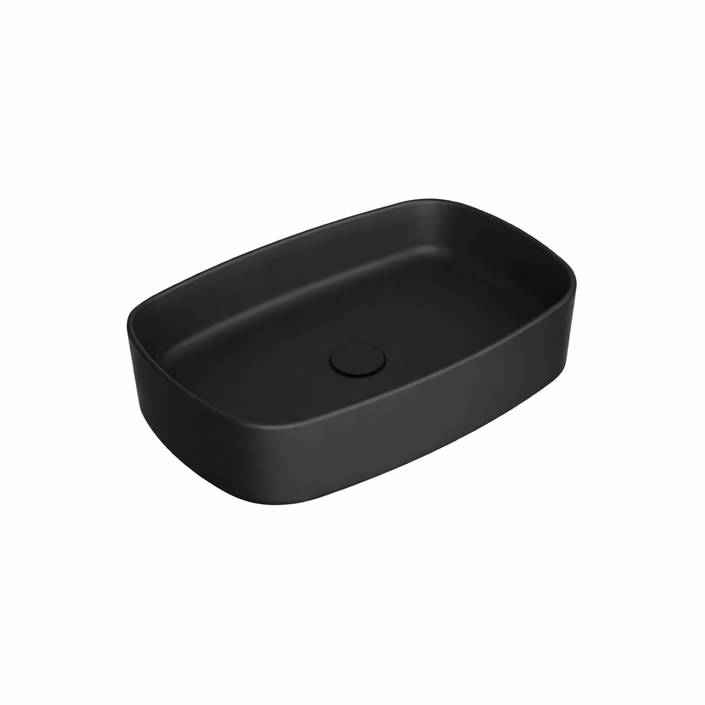 Lavoar pe blat Simas Foriu Rect. 60x40 cm Matt Black