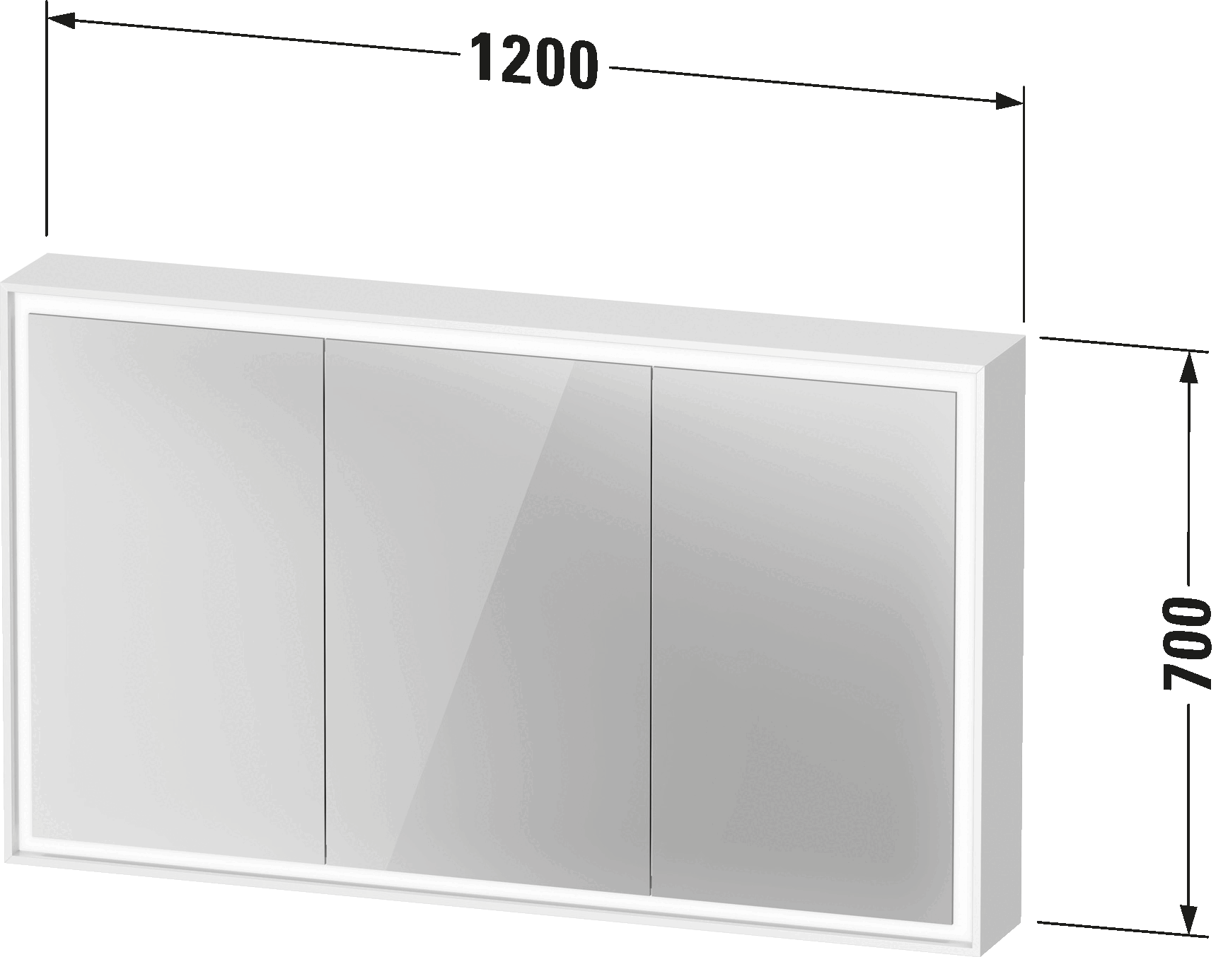 Oglinda LED cu dulap Duravit Vitrium 120 cm — 2