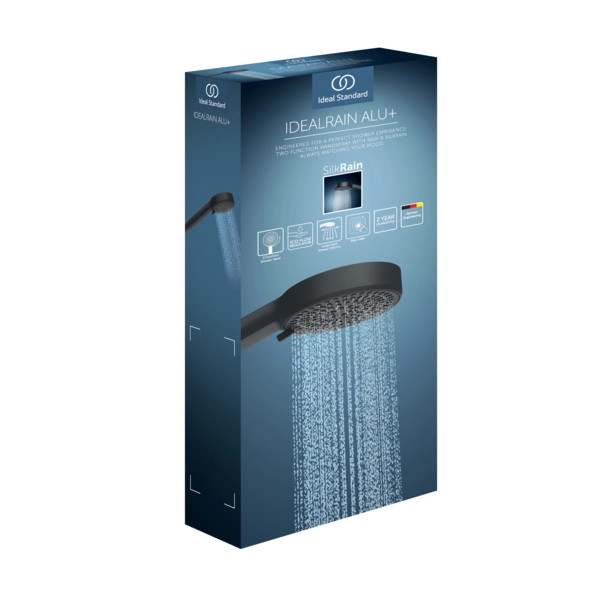 Para duș cu 2 pulverizări Ideal Standard IdealRain ALU+ D100 Silk Black — 3