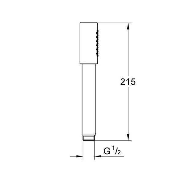 Душевая лейка-стик Grohe Rainshower Aqua Hard Graphite — 2