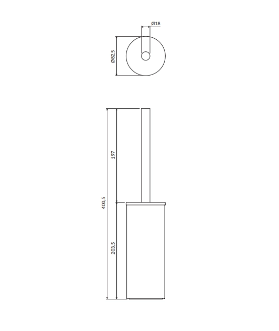 Ёршик напольный OMNIRES Modern Project Brushed Graphite — 3