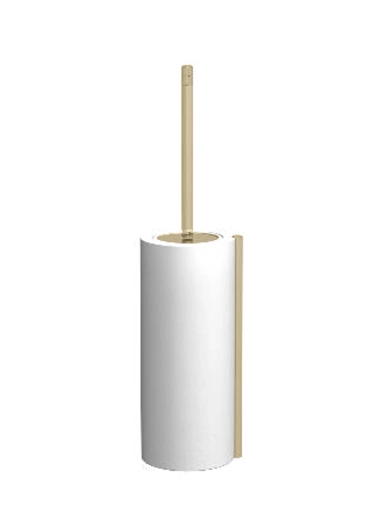 Perie WC pe podea BERTOCCI Easy White+Natural Nickel