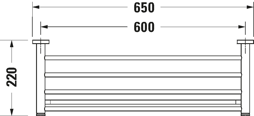 Portprosop Duravit D-Code 65 cm — 2