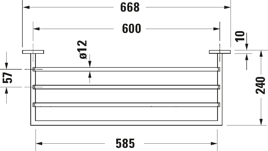 Portprosop Duravit Karree 60 cm — 2
