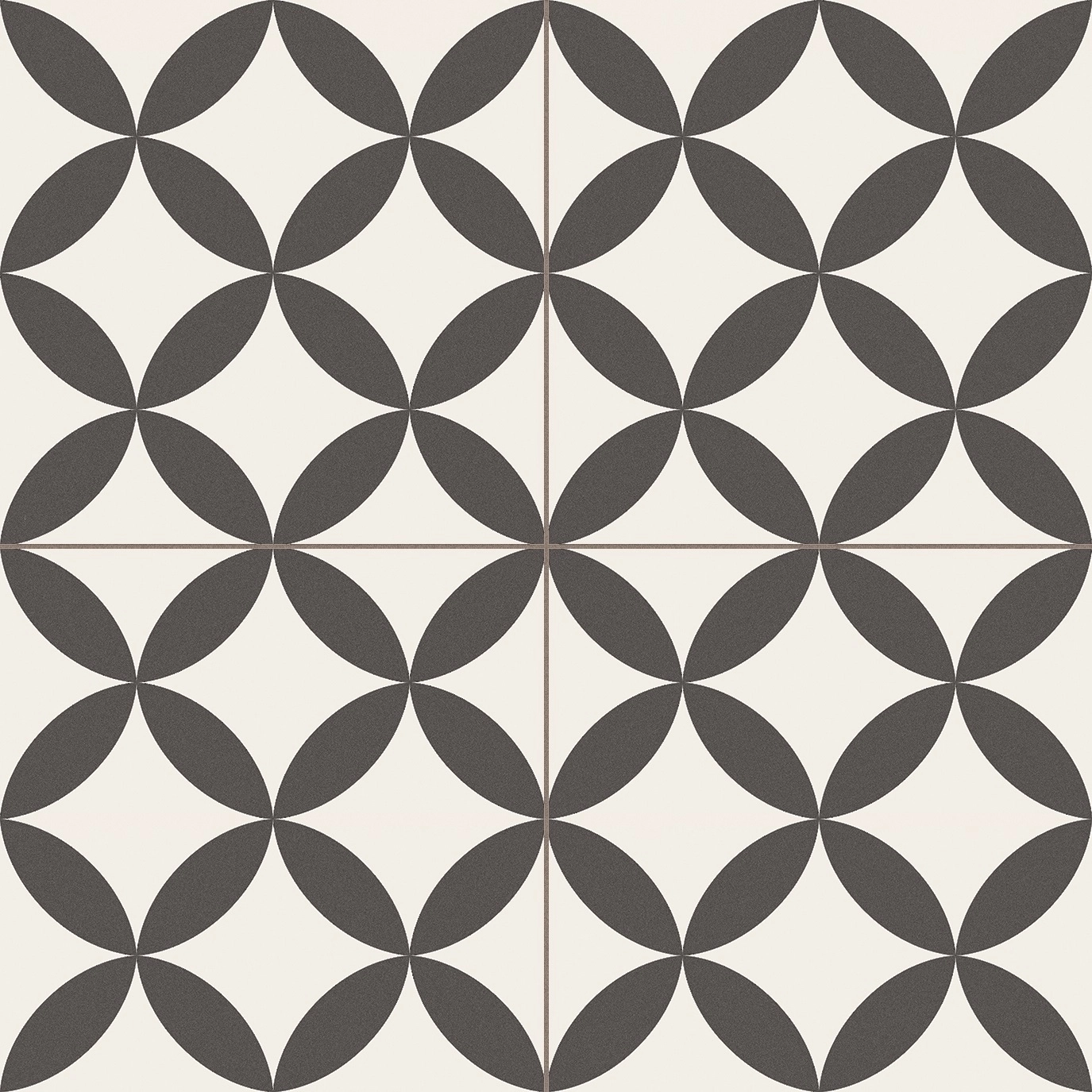 PRE. CIRCLE BLACK MAT  45x45