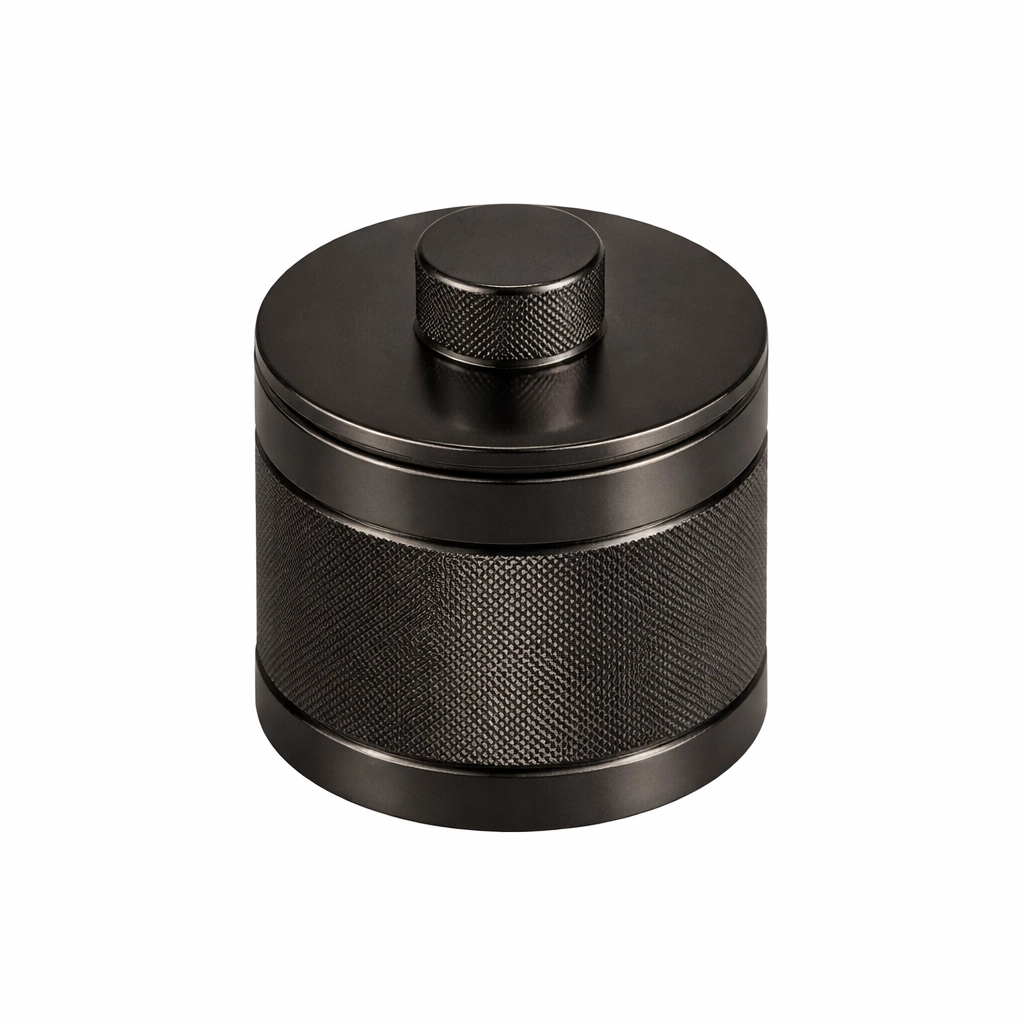 Recipient cu capac BERTOCCI Officina 01 Matt Black Nickel