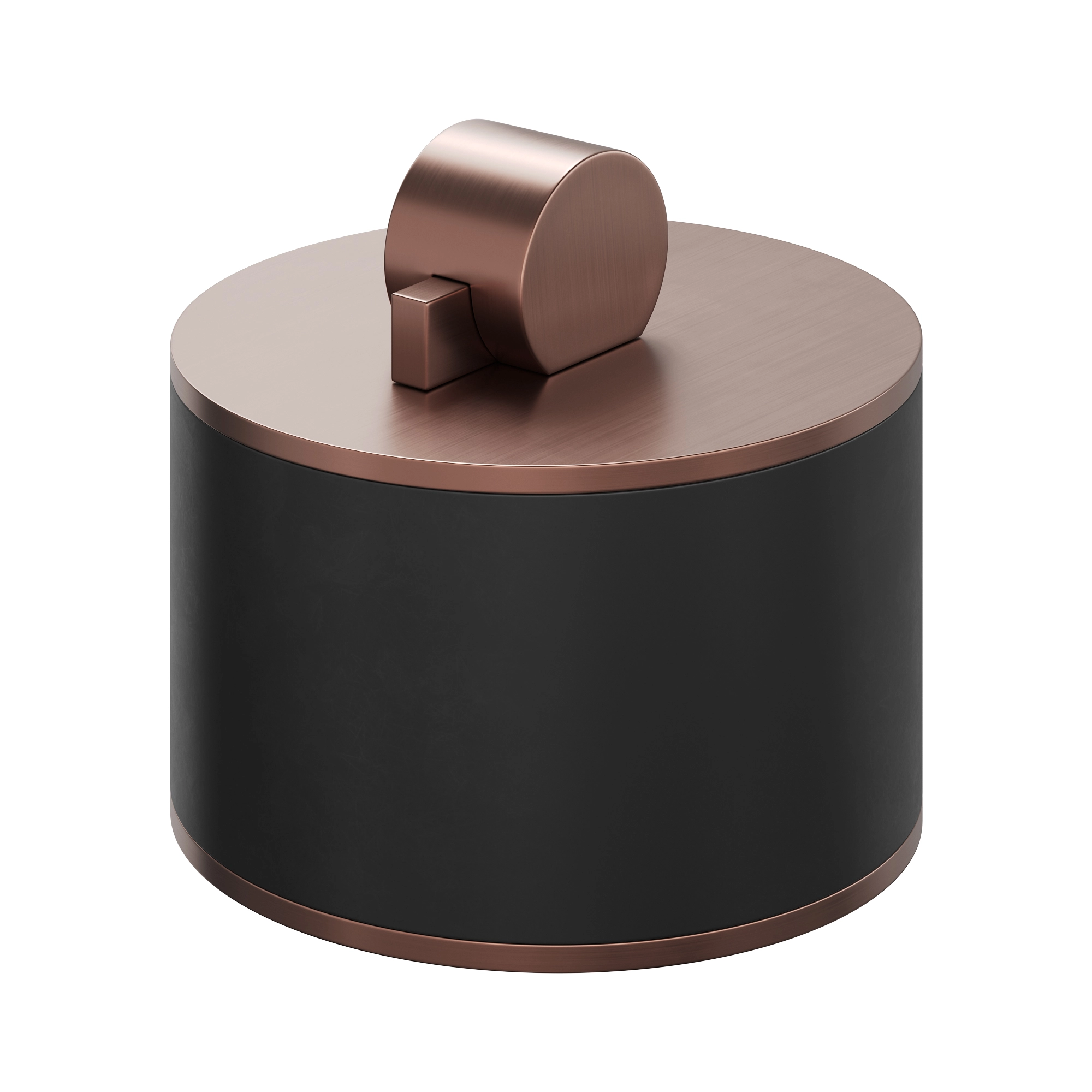 Recipient cu capac BERTOCCI Officina 3.16 H=7.5 cm Brass Copper PVD+Black