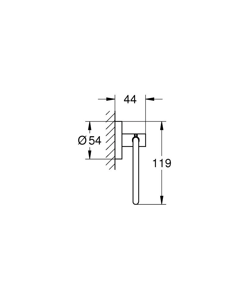 Suport hirtie igienica Grohe Essentials Cool Sunrise 40689GL1 — 2