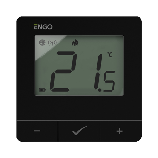 Программируемый беспроводной Wi-Fi-термостат ENGO E20i-W Black — 2