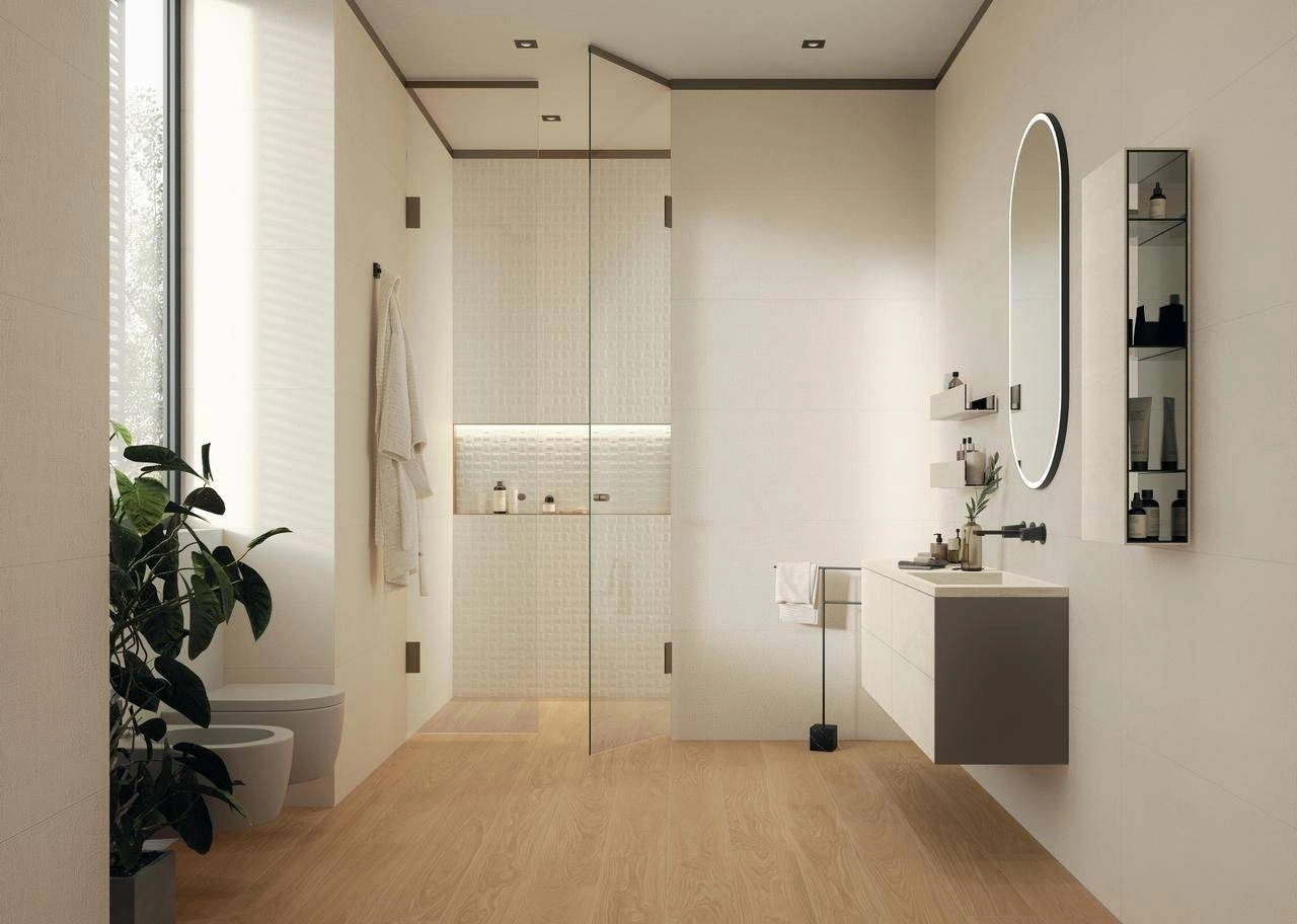 Gresie Vest 3D Qube White 50x120 — vedere 3