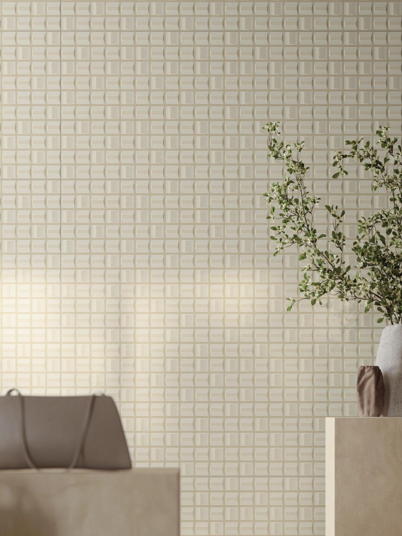 Gresie Vest 3D Qube White 50x120 — vedere 5